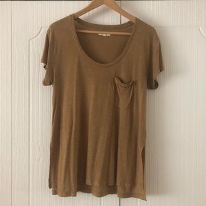 Madewell slouch tee with side slits.